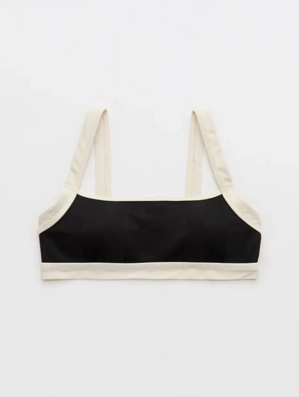 Aerie The Sandscoop Shine Bikini Top - True Black